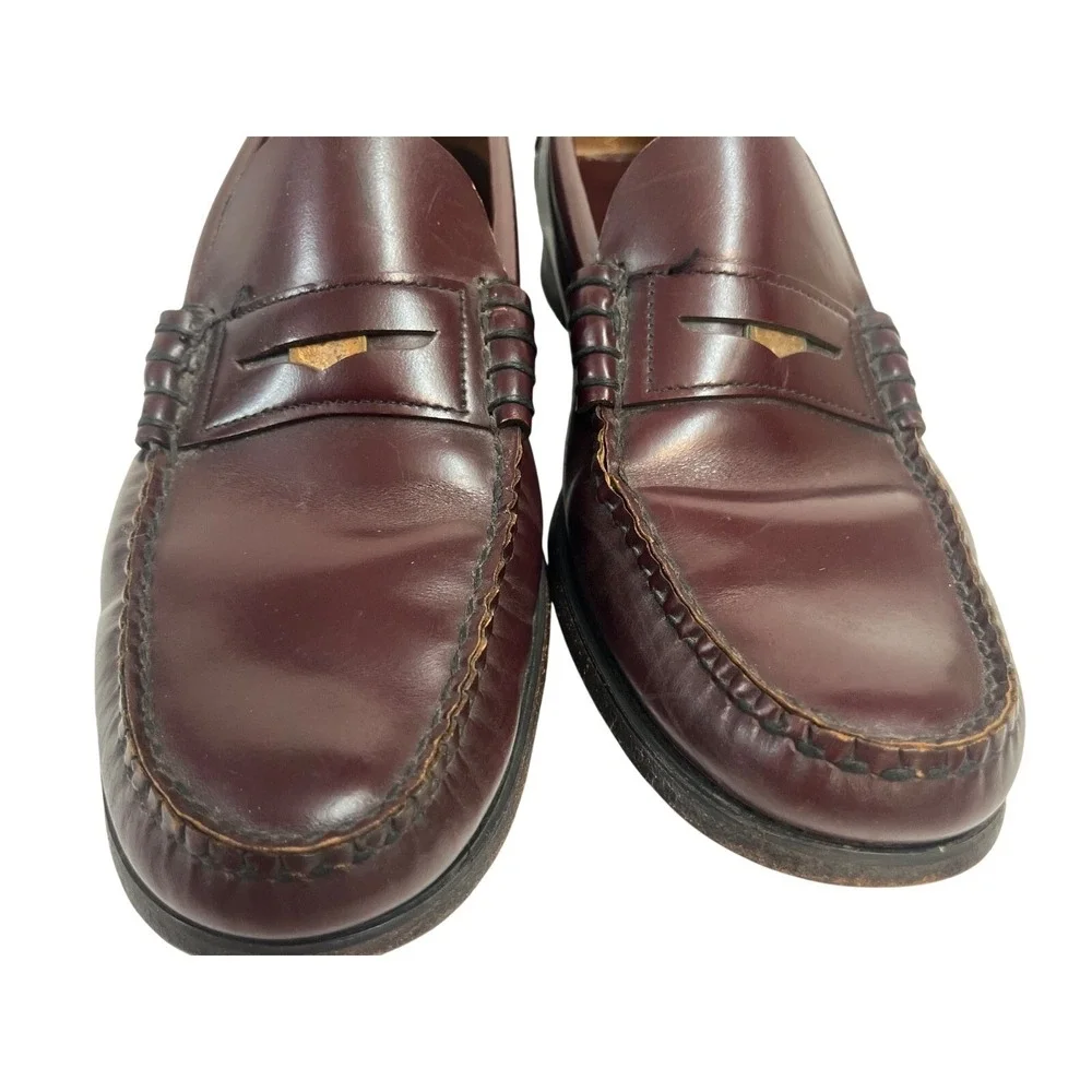 Sebago Burgandy Beefroll Penny Loafer Dress‎ Shoes Handcrafted Leather Mens 11.5